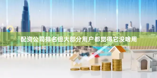 配资公司排名但大部分用户都觉得它没啥用